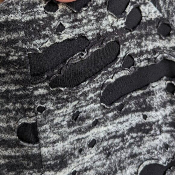 Frank Lyman rocker grunge distressed 3/4 sleeve sheath dress - Picture 5 of 5